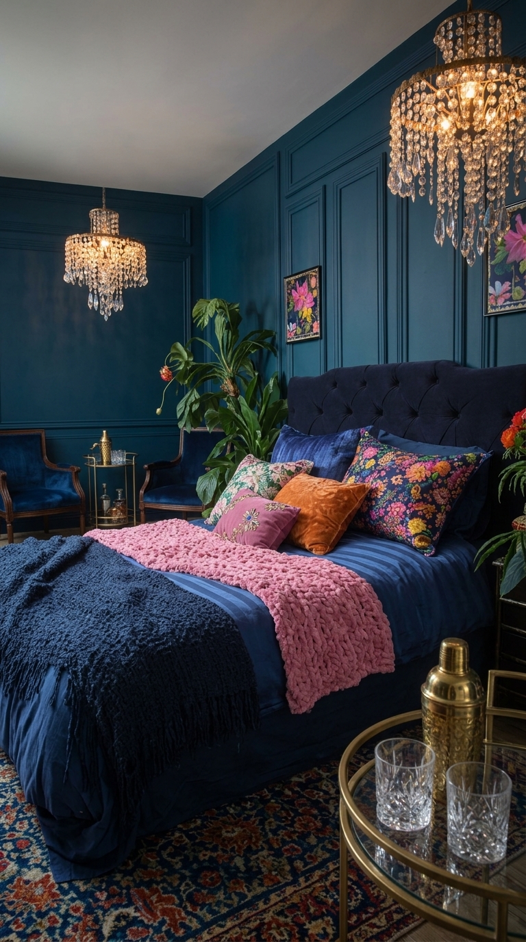 7 Navy Blue Boho Bedroom Ideas for a Cozy Retreat