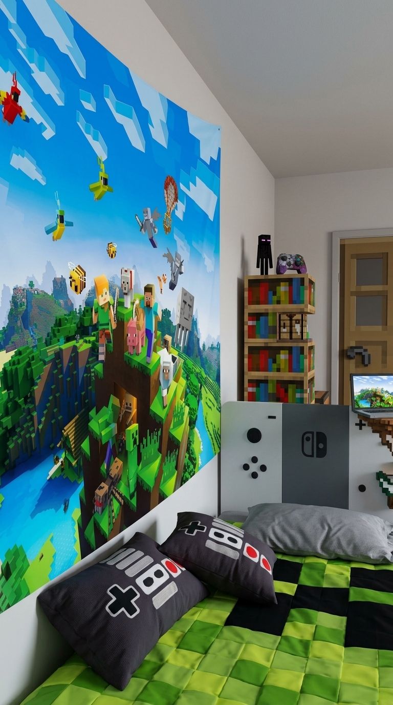 7 Aesthetic Minecraft Bedroom Ideas for Kids
