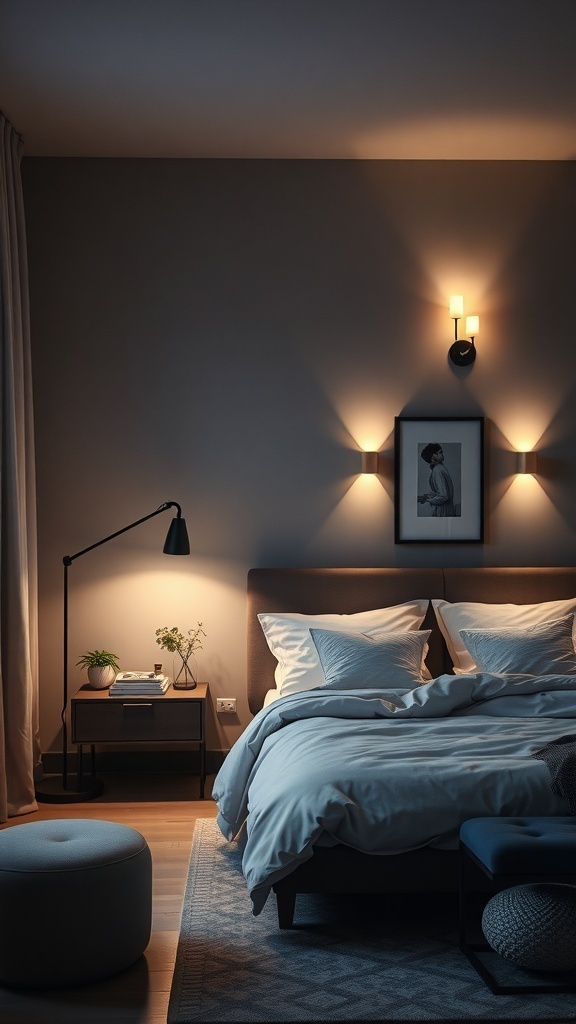 1 dark modern bedroom ideas: Cozy Retreat
