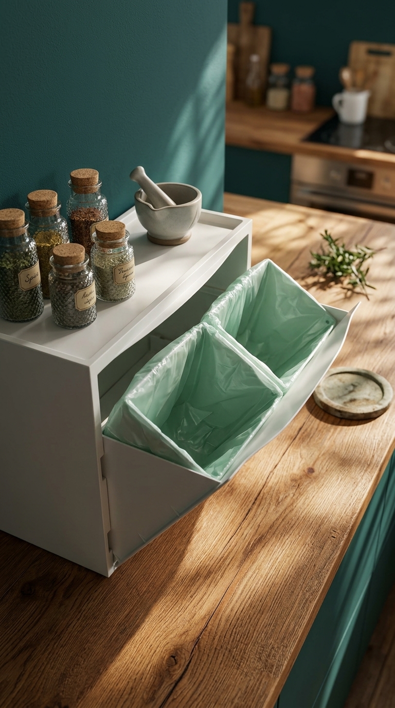 1 Garbage Bin With the Ikea Shoe Rack Trones: Smart Storage
