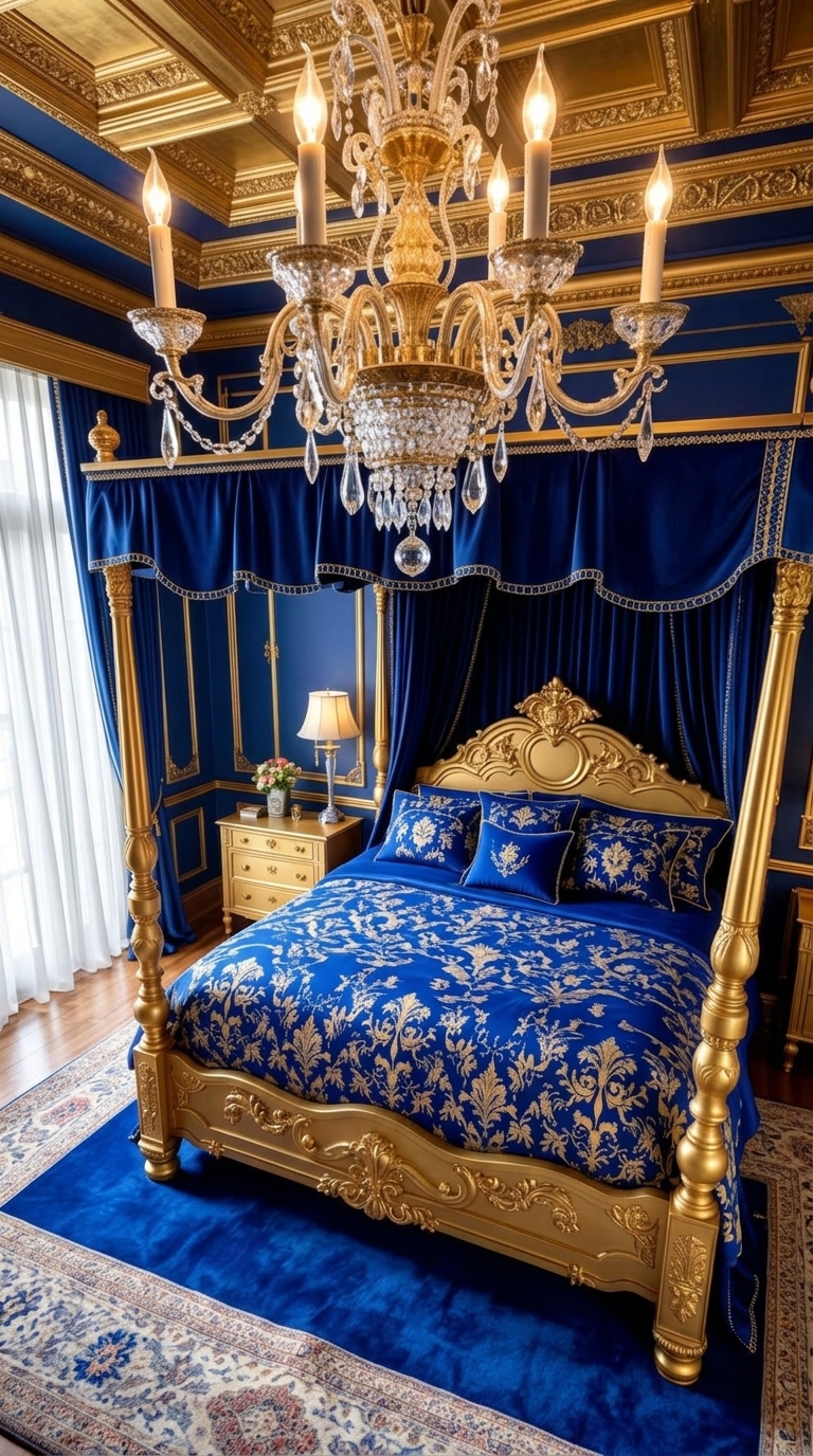 7 Royal Blue and Gold Bedroom Ideas for Luxury Living