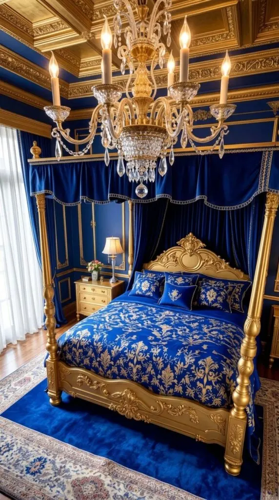 7 Royal Blue and Gold Bedroom Ideas for Luxury Living