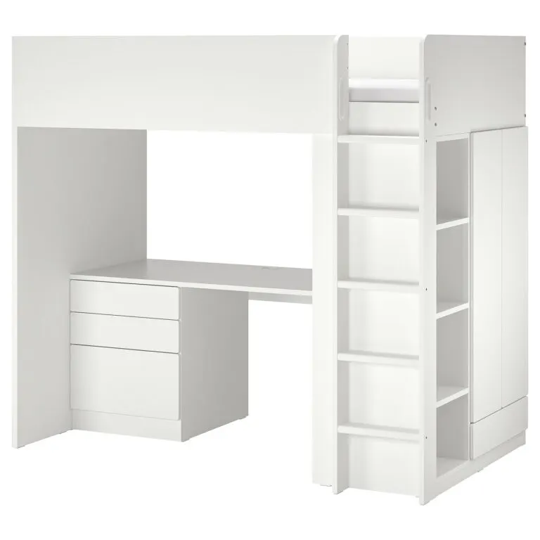 SMÅSTAD Loft Bed with Desk and Drawers: 14 Features